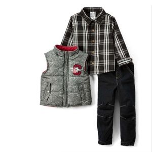 Nannette Boys Toddler 3 Piece Dressy Vest Sets